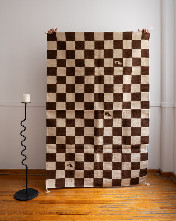 Checkered Wool Rug