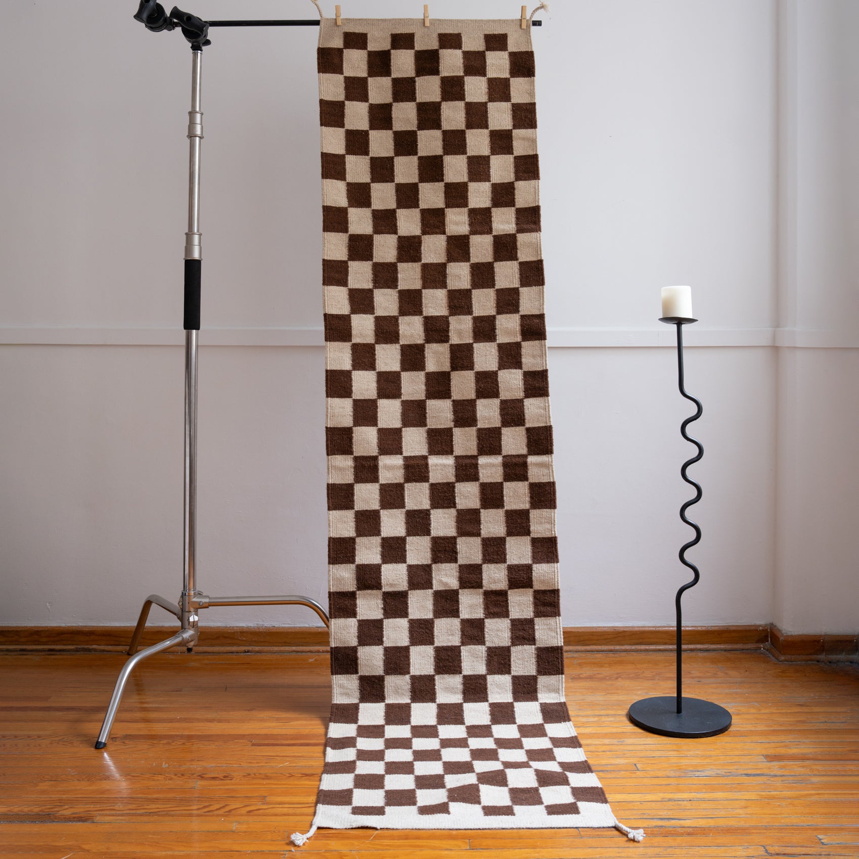 Checkered Wool Rug