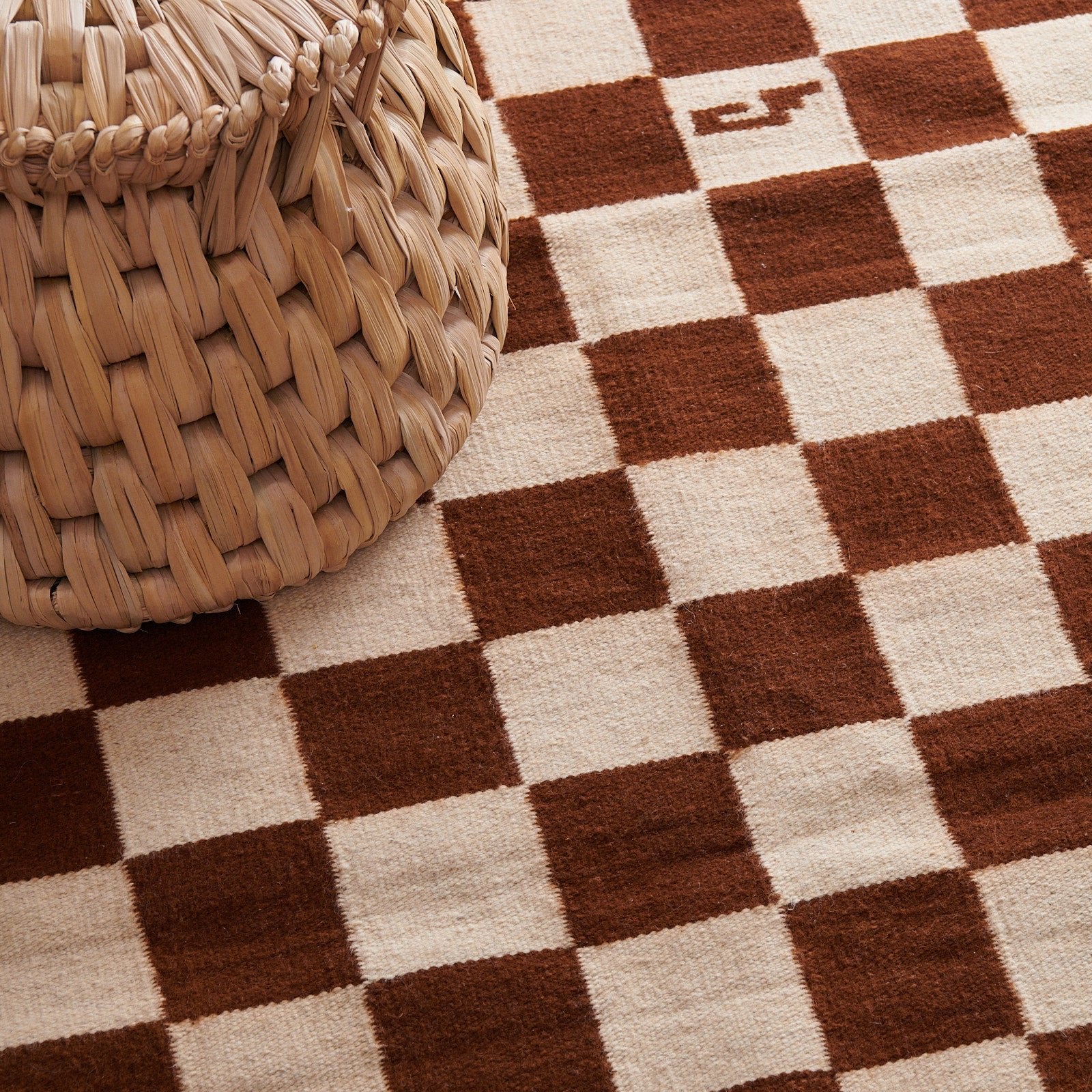 Checkered Wool Rug