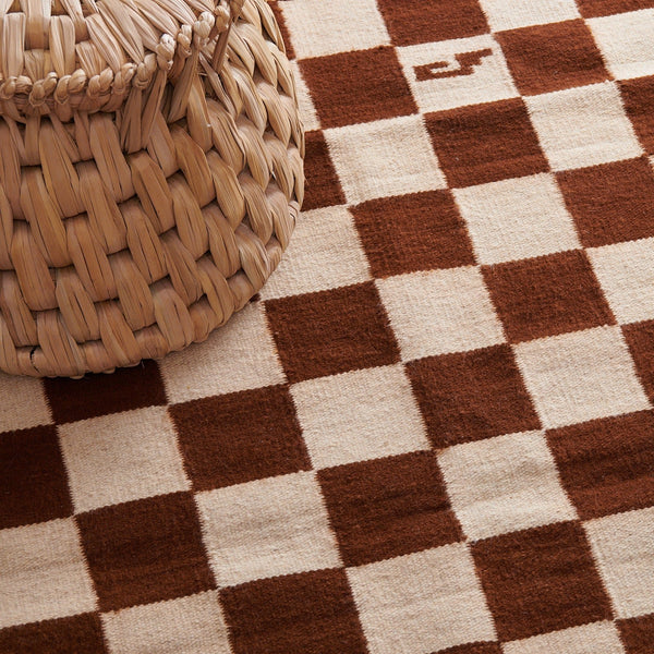 Checkered Wool Rug